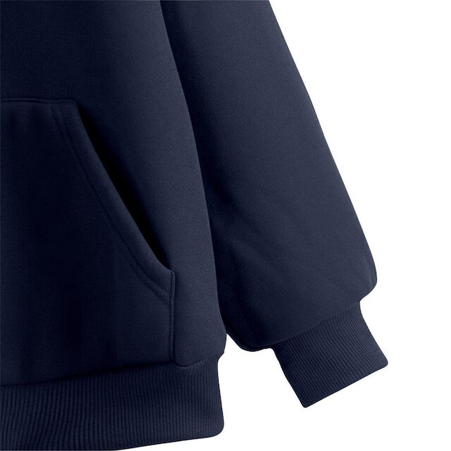 Blusa de Frio Moletom Canguru com Capuz Macio Relaxado Siri