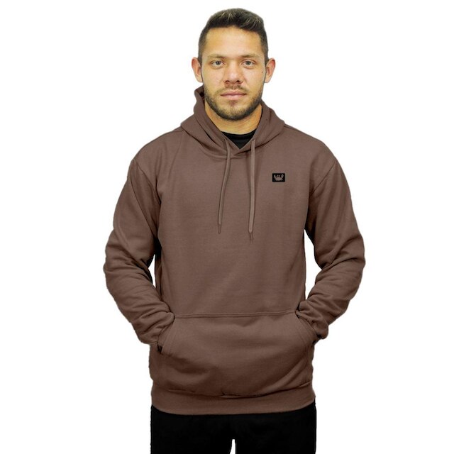 Blusa de Frio Moletom Canguru com Capuz Macio Relaxado Siri