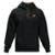 Blusa de Frio Moletom Canguru com Capuz Macio Relaxado Siri - Preto+Laranja
