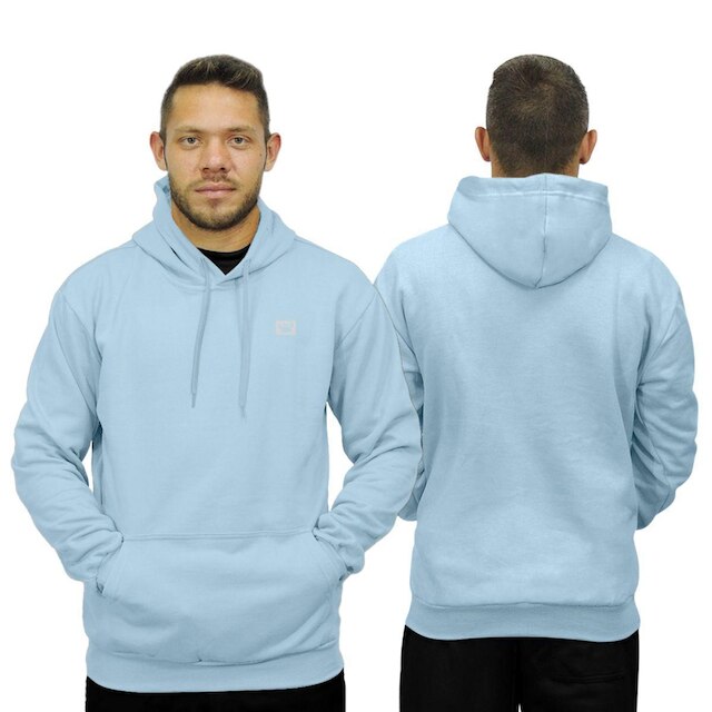 Blusa de Frio Moletom Canguru com Capuz Macio Relaxado Siri