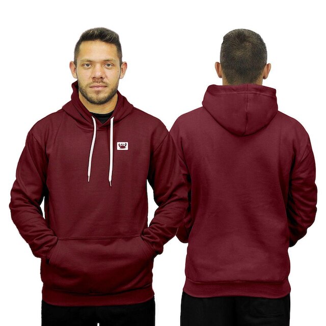 Blusa de Frio Moletom Canguru com Capuz Macio Relaxado Siri
