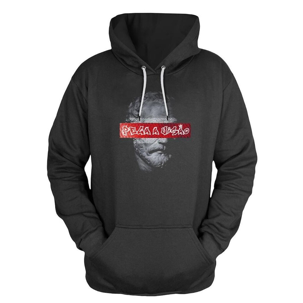 Blusa De Frio Moletom Canguru Com Capuz Pega a Visao