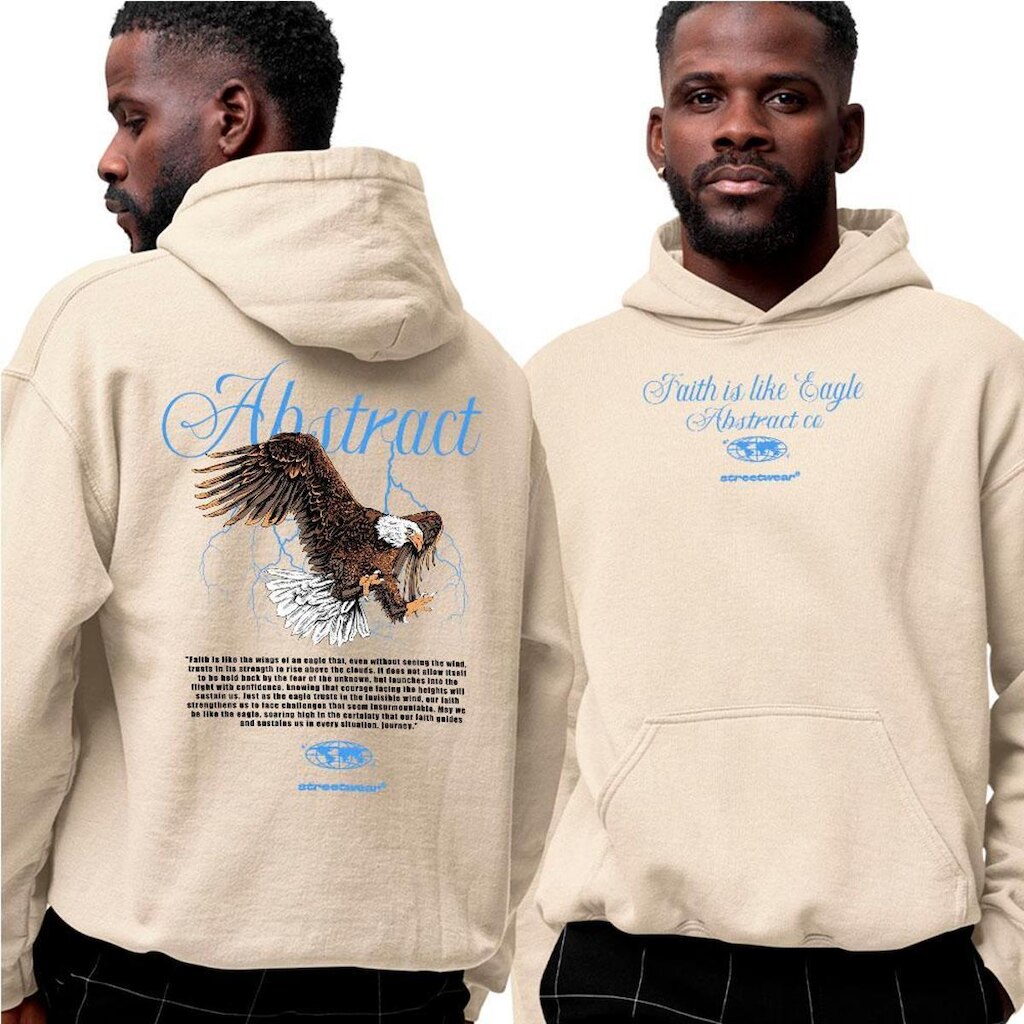 Blusa De Frio Moletom‎ Eagle Abstract Faith Is Like