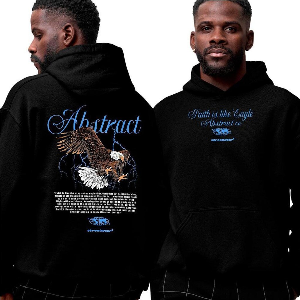 Blusa De Frio Moletom‎ Eagle Abstract Faith Is Like