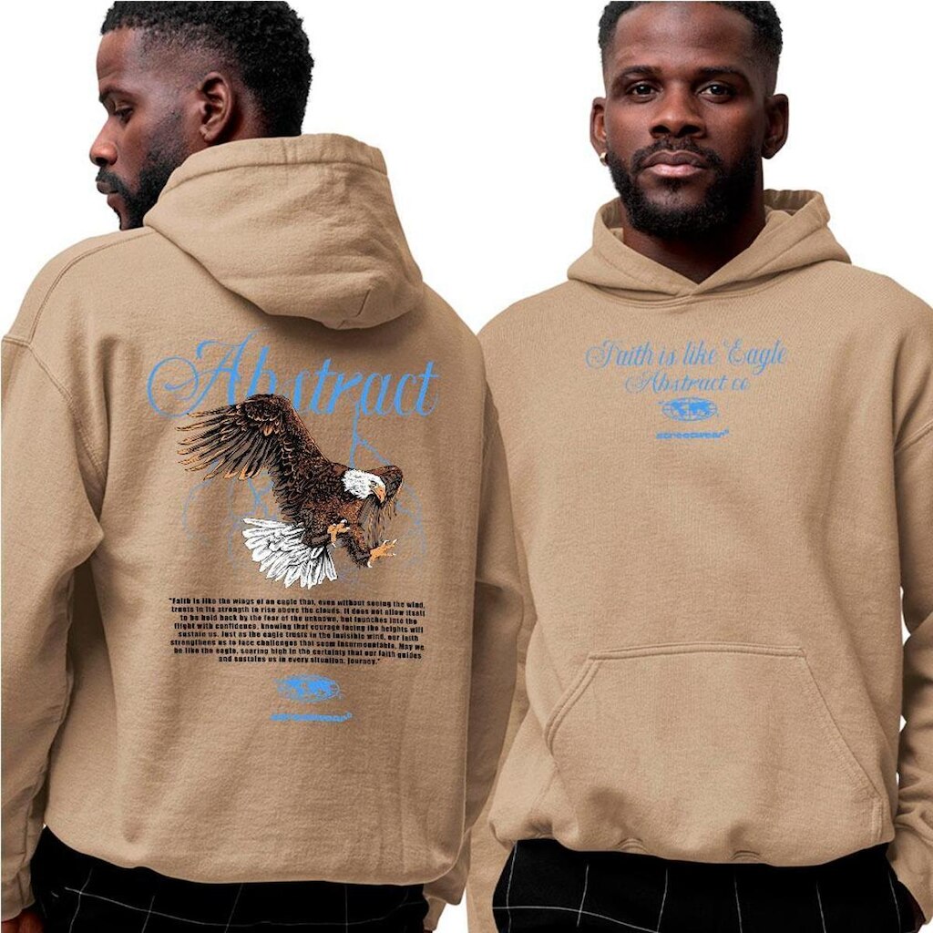 Blusa De Frio Moletom‎ Eagle Abstract Faith Is Like