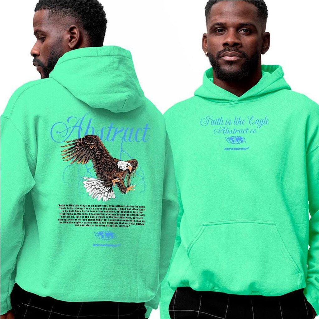 Blusa De Frio Moletom‎ Eagle Abstract Faith Is Like