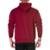 Blusa de Frio Moletom Fechado Com Bolso e Capuz Flanelado Casual - Vinho