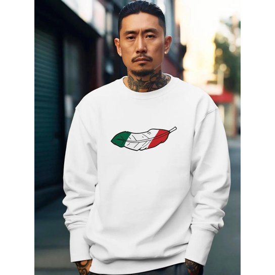 Blusa De Frio Moletom Masculino Sem Capuz Careca Flanelado Algodão Pena