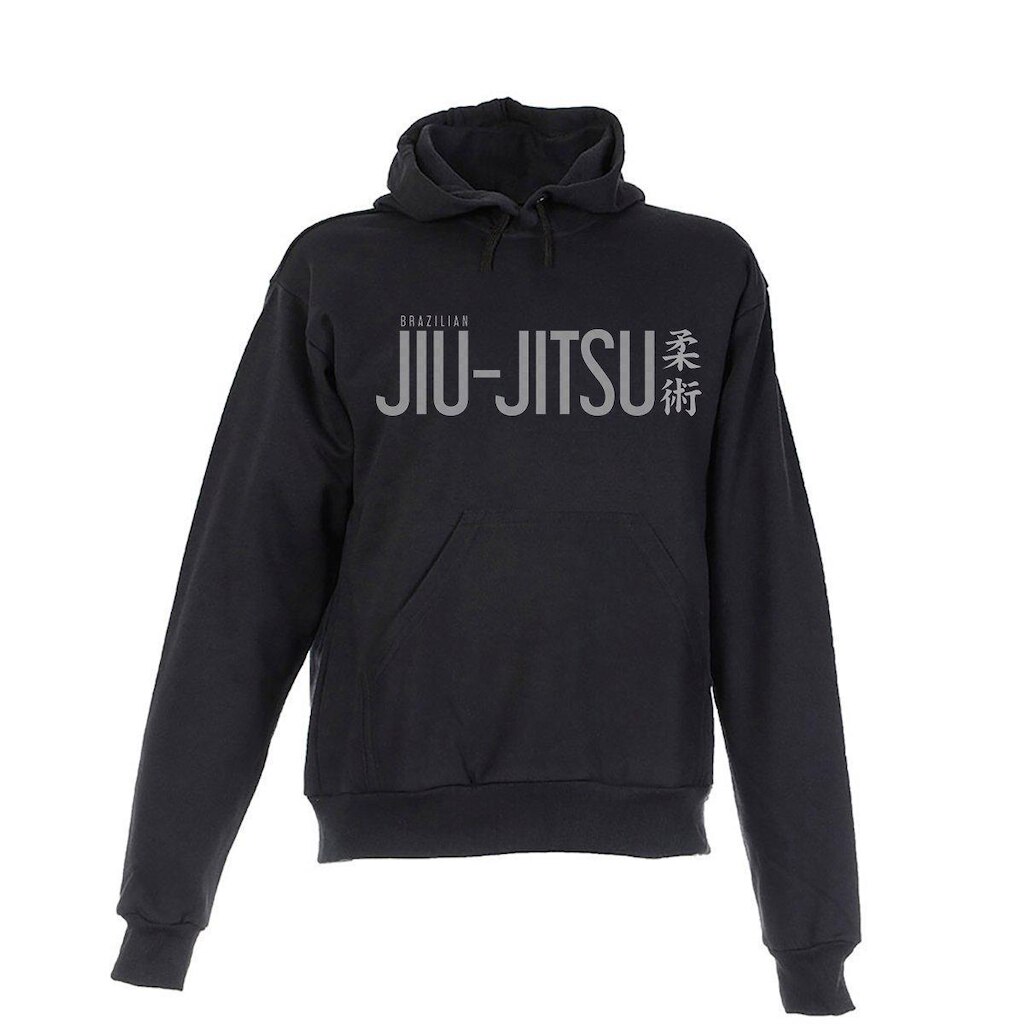 Blusa De Frio Moletom Plus Size Jiu-jitsu Preto