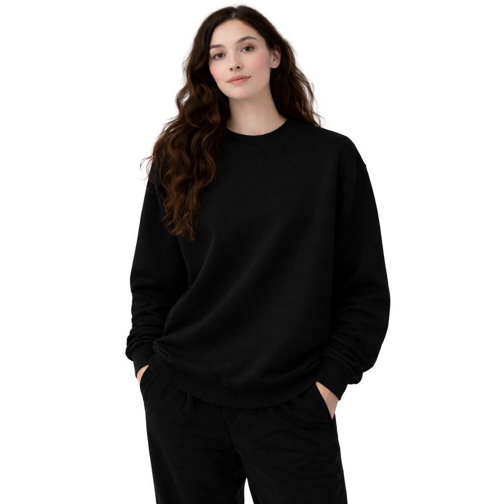 Blusa De Frio Moletom Sem Capuz Confortavel Macio Liso
