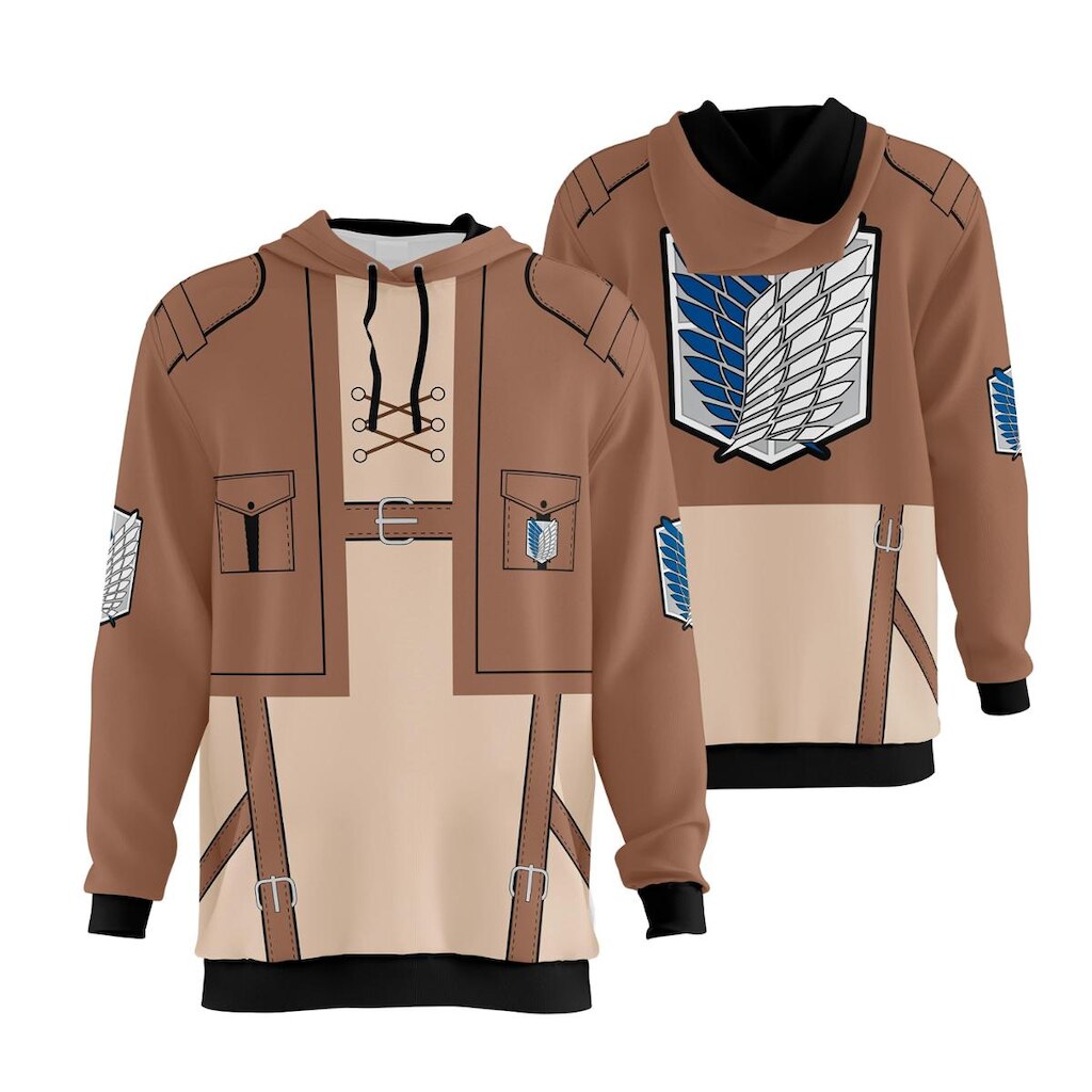 Blusa De Moletom Attack on Titan Desenho Mangá Anime