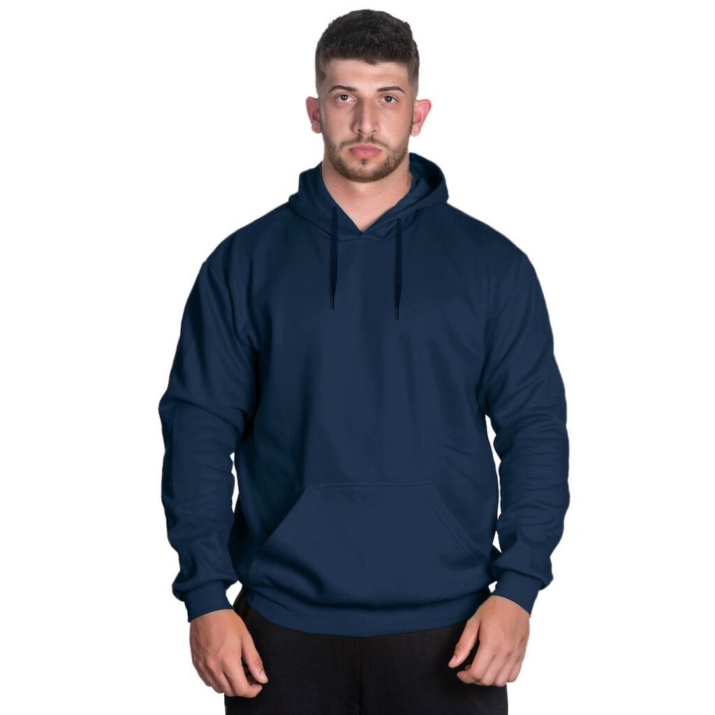 Blusa De Moletom Canguru Casaco De Frio Liso