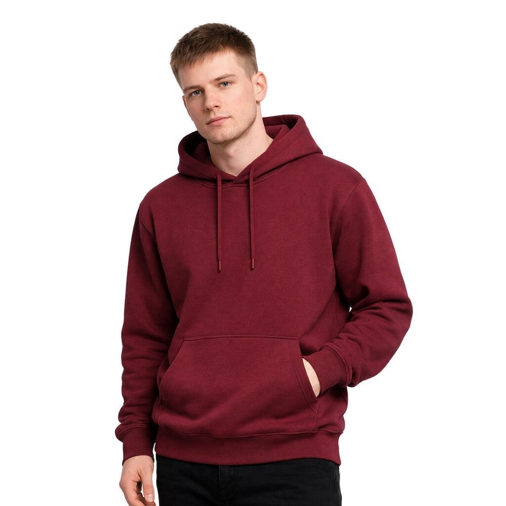 Blusa de Moletom Canguru Com Capuz Algodão Inverno Relaxado