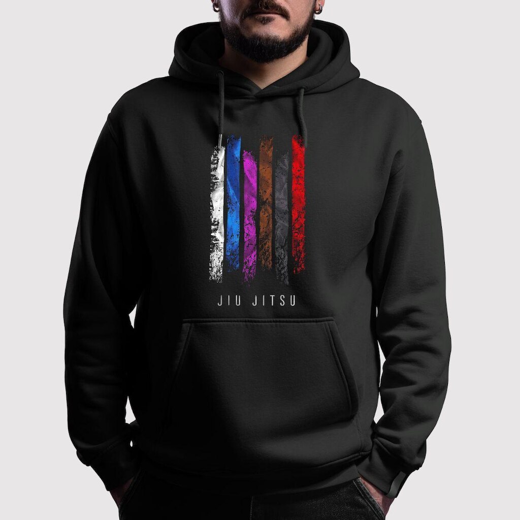 Blusa de Moletom Canguru Com Capuz Jiu Flanelada Jiu Jitsu