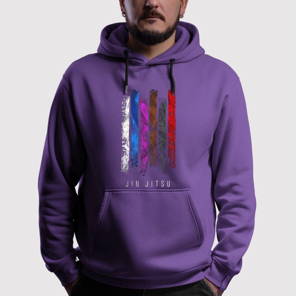 Blusa de Moletom Canguru Com Capuz Jiu Flanelada Jiu Jitsu