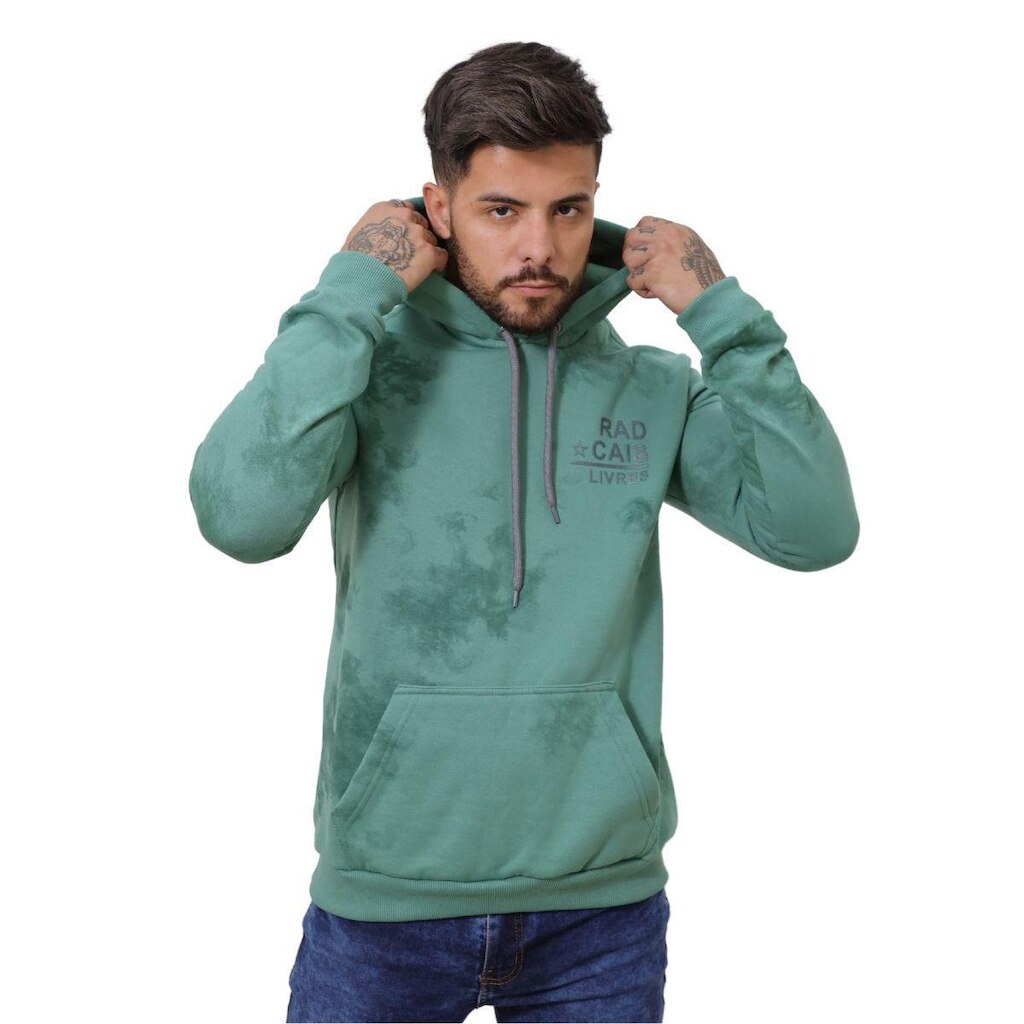 Blusa de Moletom Canguru Masculina com Capuz