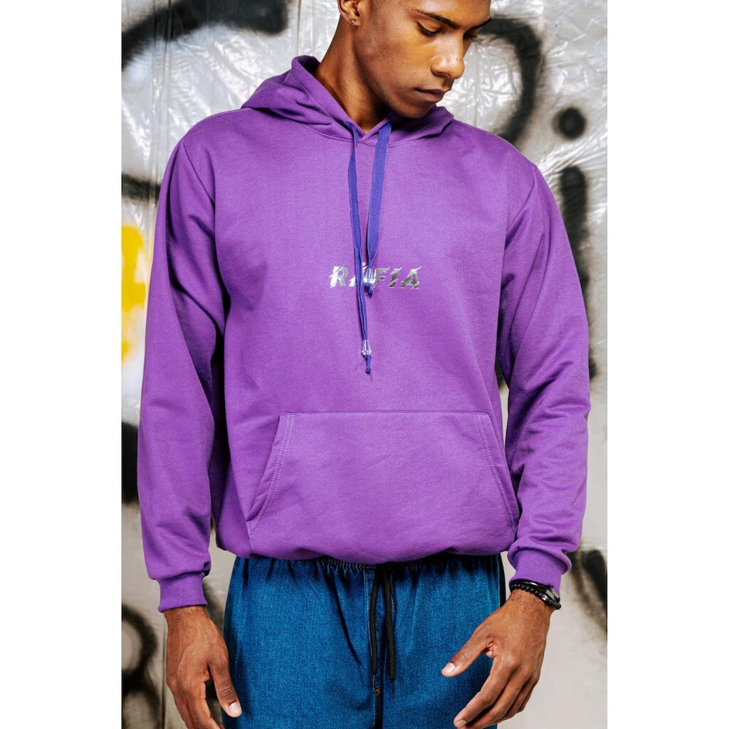 BLUSA DE MOLETOM CANGURU ROXO COM CAPUZ SPIKE