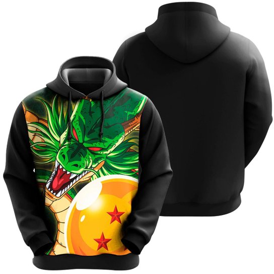 Blusa De Moletom Dragon Ball Shenlong Anime Desenho - Estampado Menor preço em Blusa De Moletom Dragon Ball Shenlong Anime Desenho - Estampado