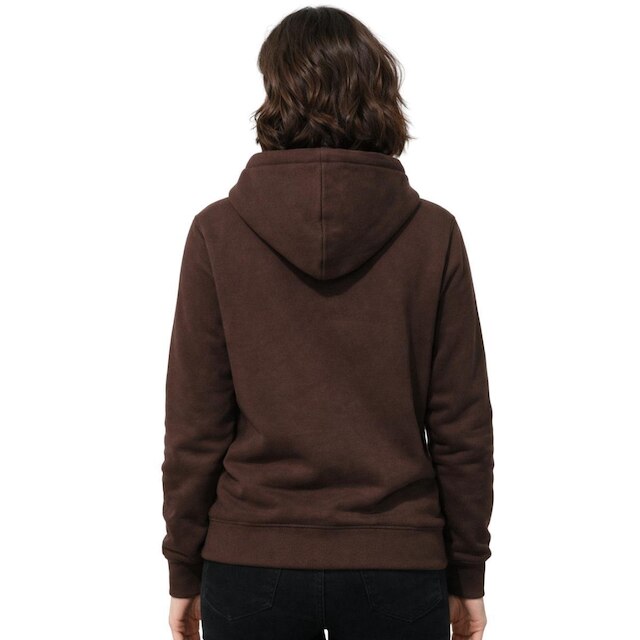 Blusa de Moletom Feminina com Capuz Liso Flanelado e Bolso Canguru