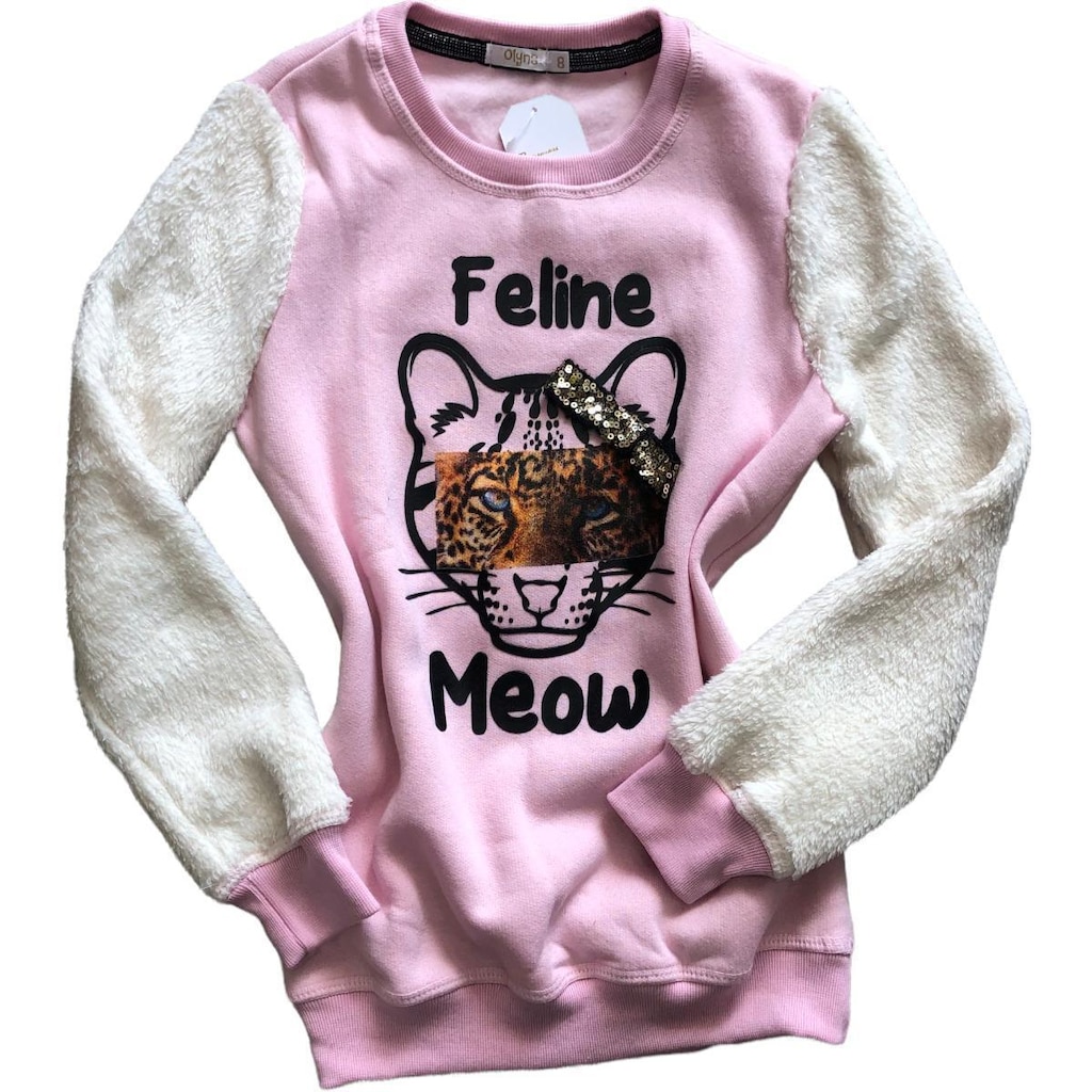 Blusa De Moletom Infantil Fechada Sem Capuz Olyns