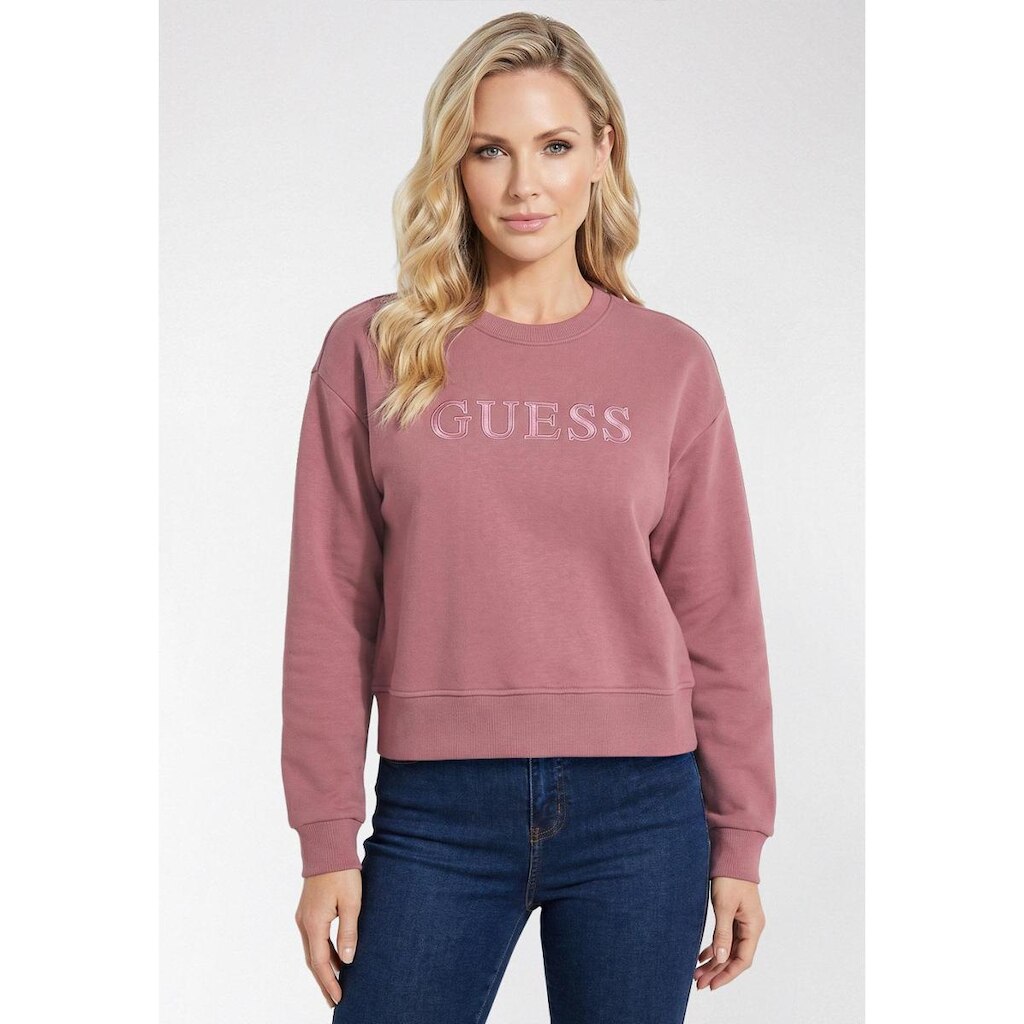 Blusa de Moletom Logo Bordado Cetim Rosé