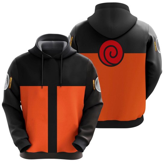 Blusa De Moletom Narutoo Uzumaki Uniforme Shippuden Anime Mangá - Estampado Menor preço em Blusa De Moletom Narutoo Uzumaki Uniforme Shippuden Anime Mangá - Estampado