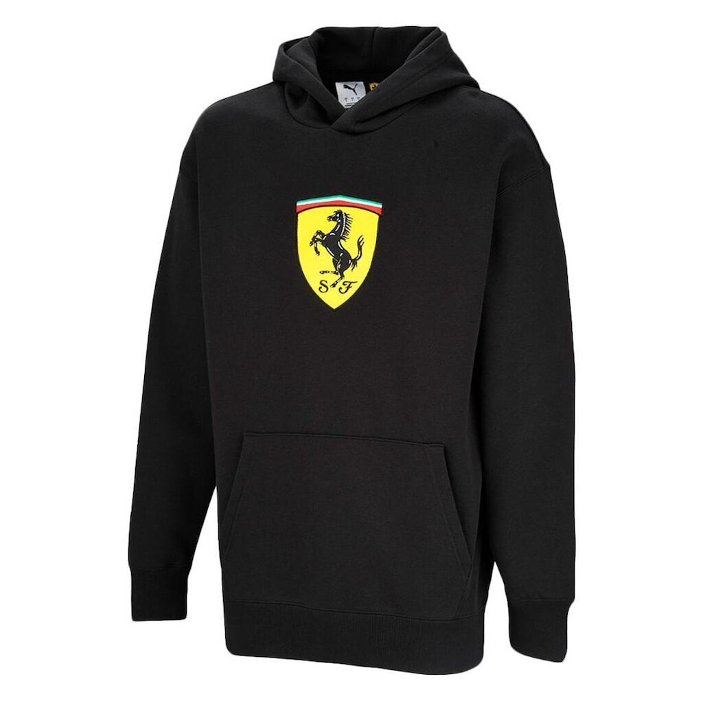 BLUSA DE MOLETOM PUMA FERRARI RACE BIG SHIELD MASCULINO - PRETO G