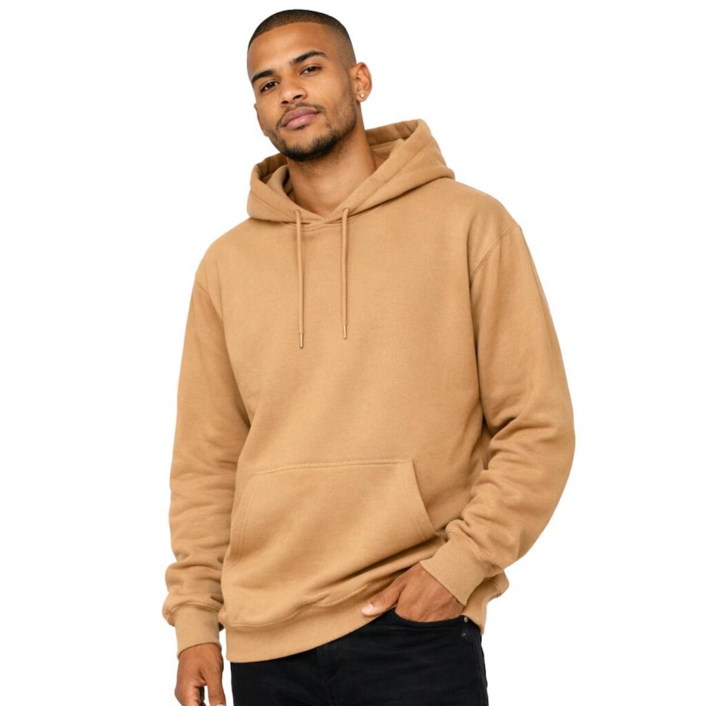 Blusa de Moletom Relaxado Canguru Com Capuz Macio Quente