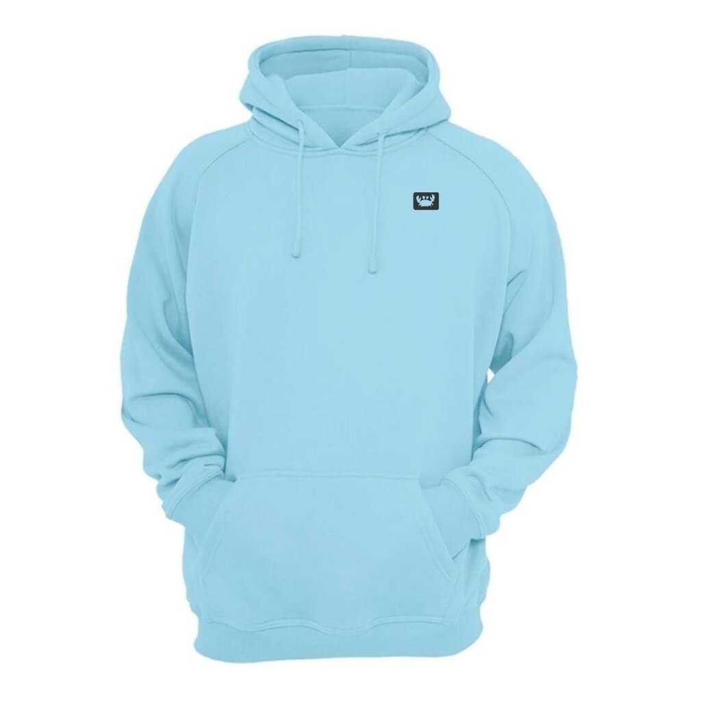 Blusa de Moletom Relaxado Canguru Fechado Com Capuz Casaco De Frio