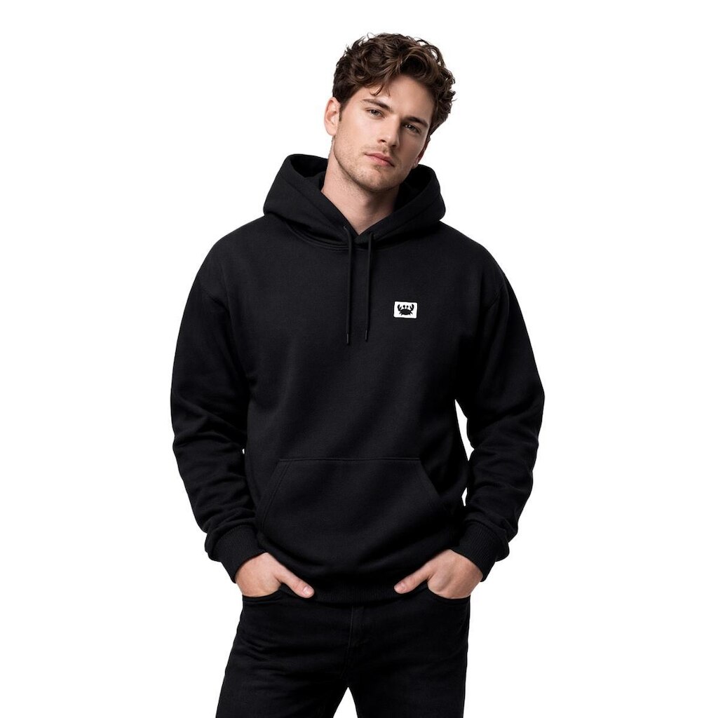 Blusa de Moletom Relaxado Canguru Fechado Siri 2 Masculina