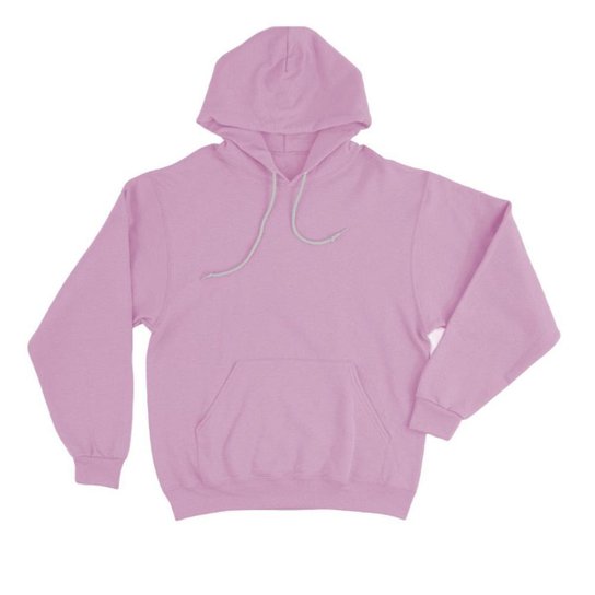 Blusa de Moletom Stickers Masculino Feminino Unissex Liso Básico - Rosa Menor preço em Blusa de Moletom Stickers Masculino Feminino Unissex Liso Básico - Rosa