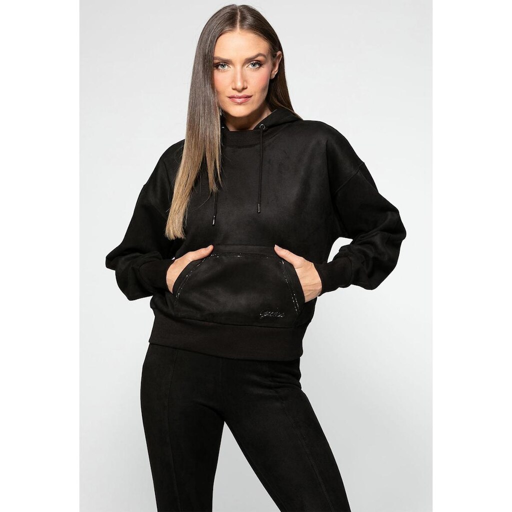 Blusa de Moletom Suede Eco Preto
