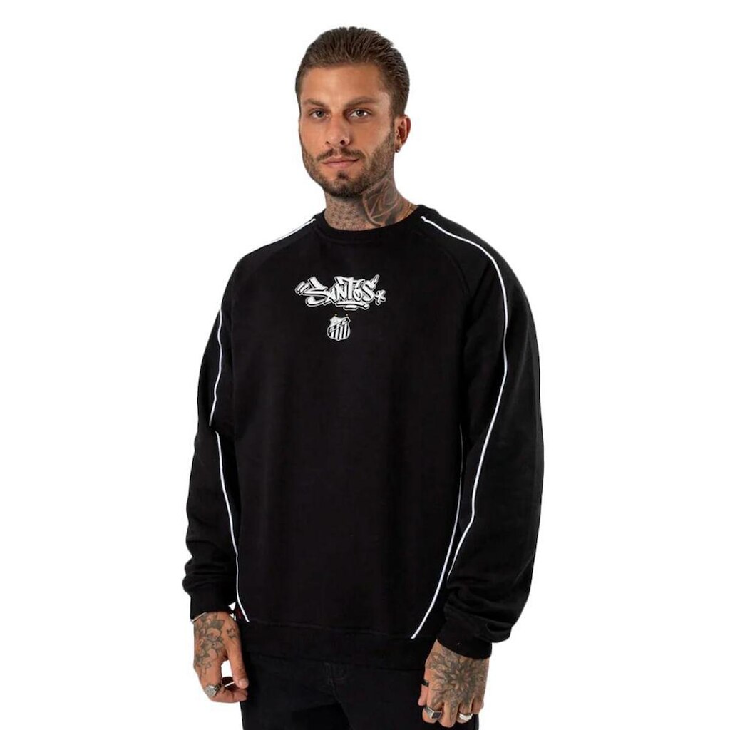 BLUSA DE MOLETOM SURF CENTER SANTOS SEMPRE SANTOS MASCULINA