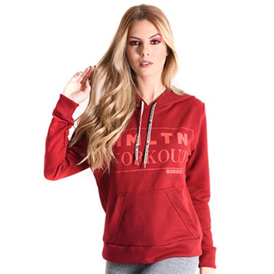 Blusa de Moleton Workout - Vermelho