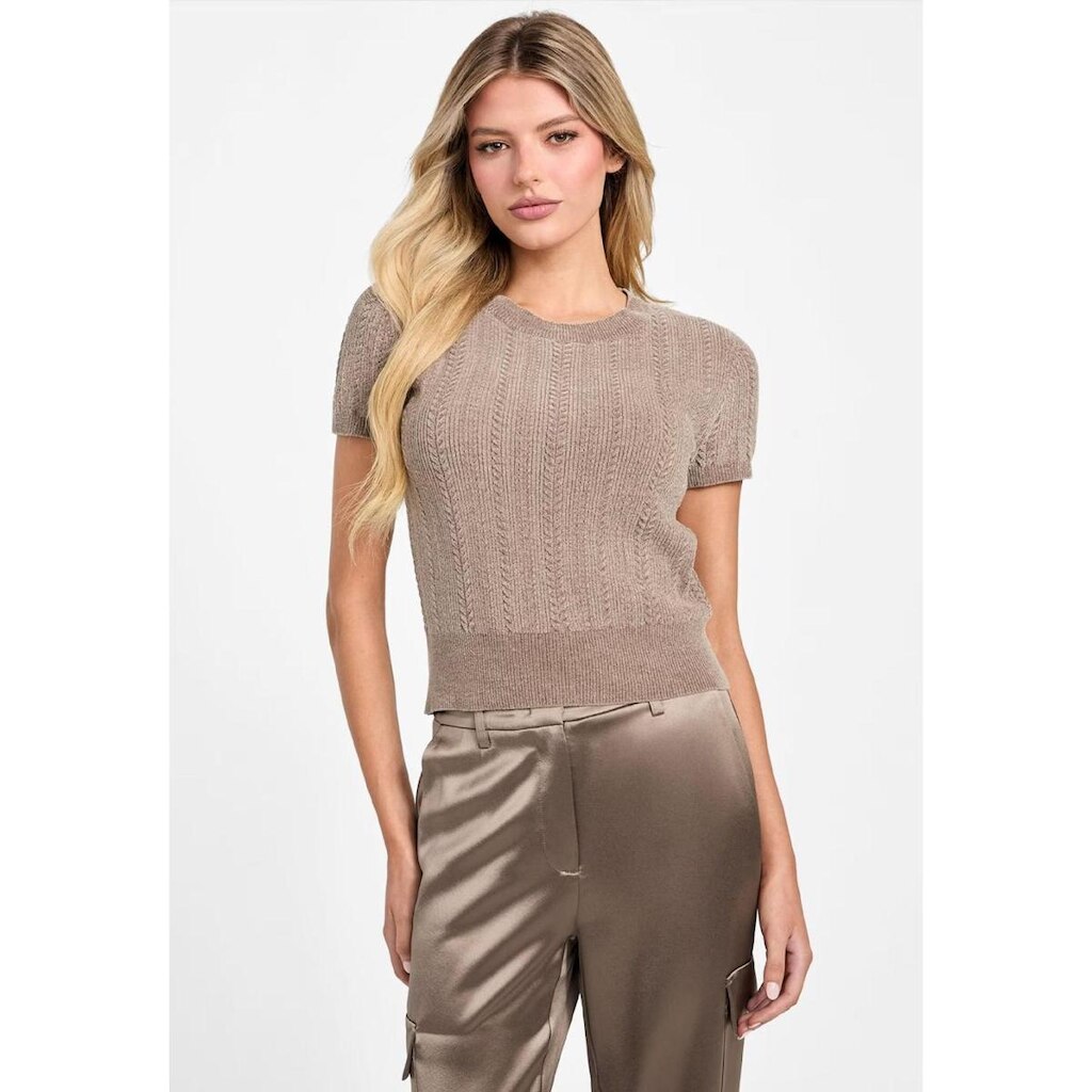 Blusa de Tricot Chenille Eco Bege