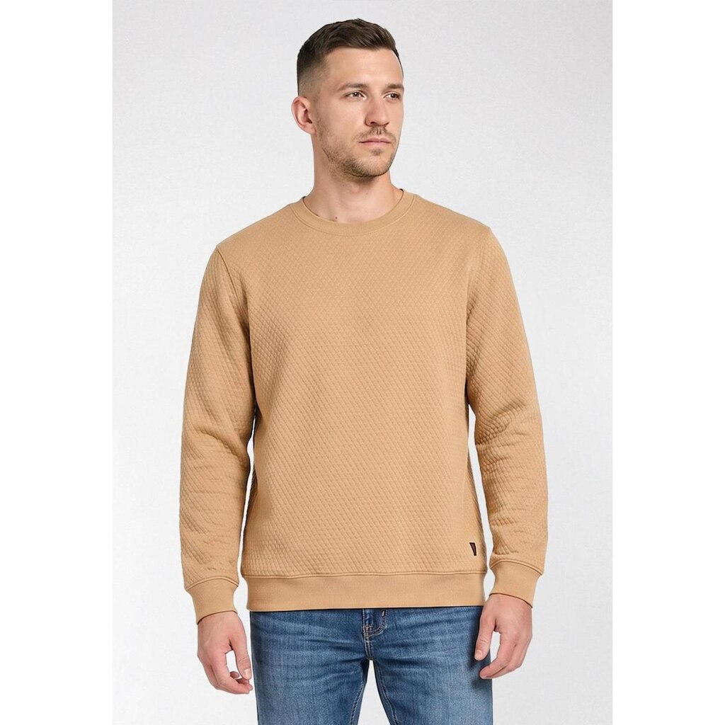 Blusa de Tricot Manga Longa Bege