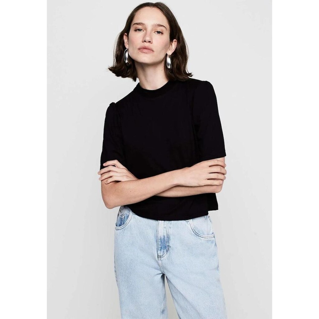 Blusa Decote Redondo Dzarm Em Viscose