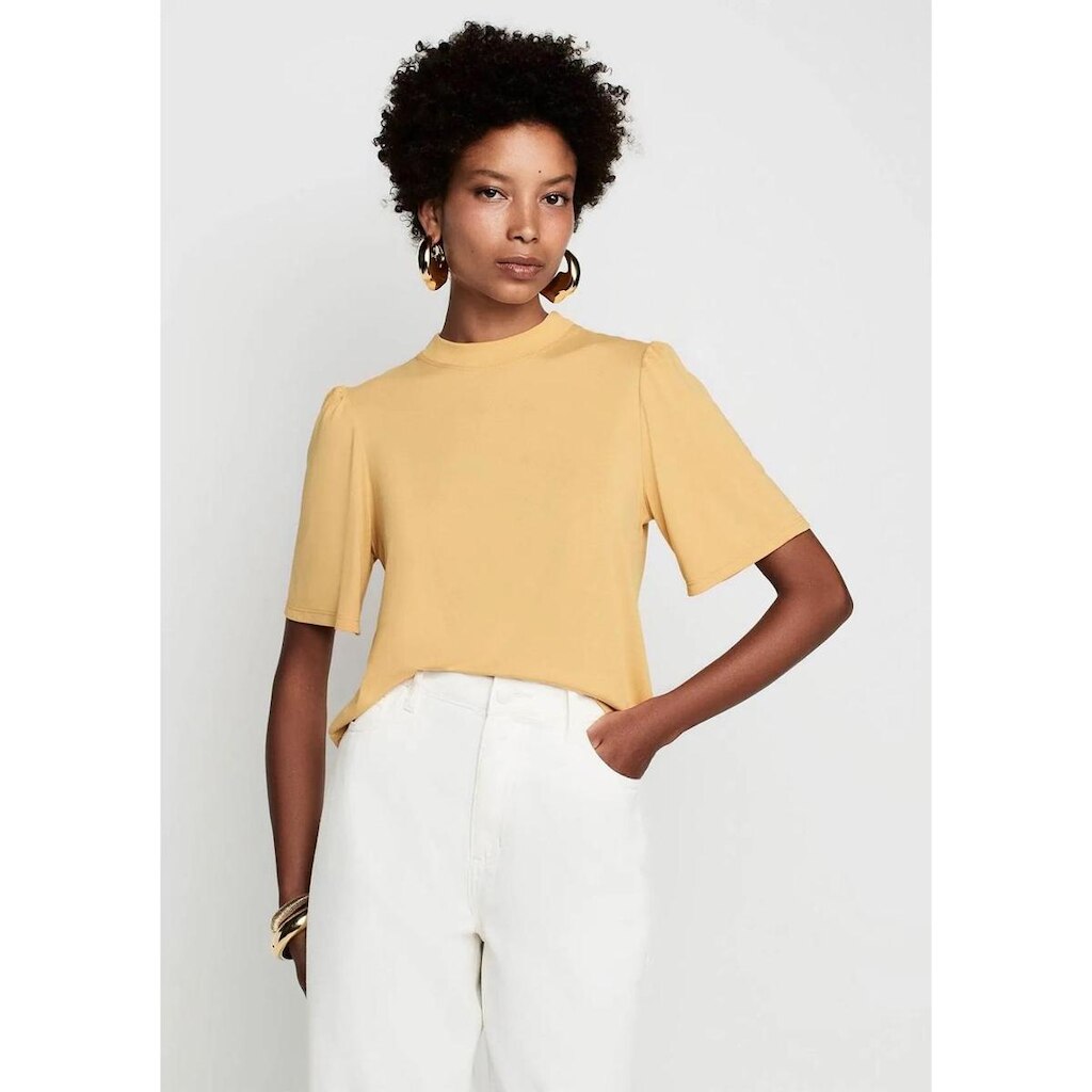Blusa Decote Redondo Dzarm Em Viscose