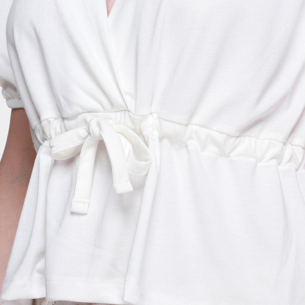 Blusa Dzarm Decote V Amarração Feminina - 2