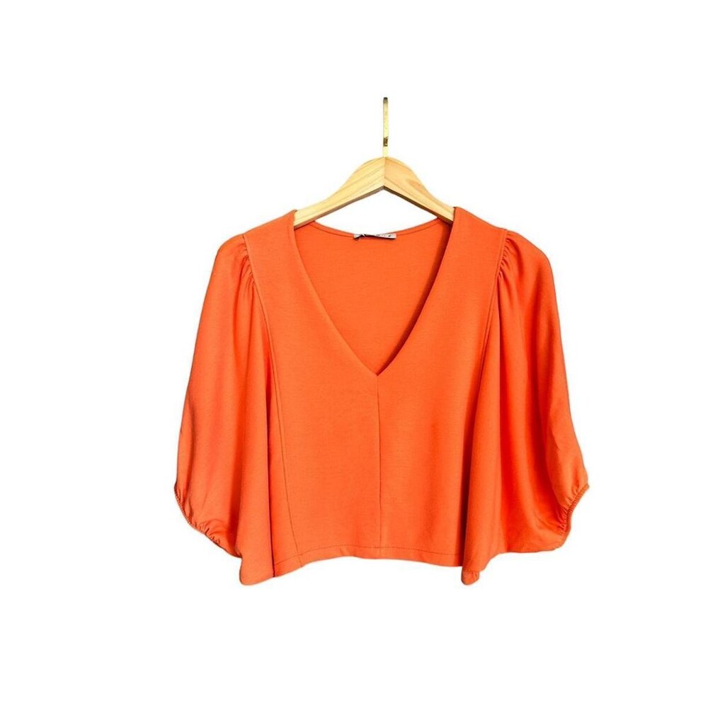 Blusa Dzarm Manga 3/4 Bufante Feminina