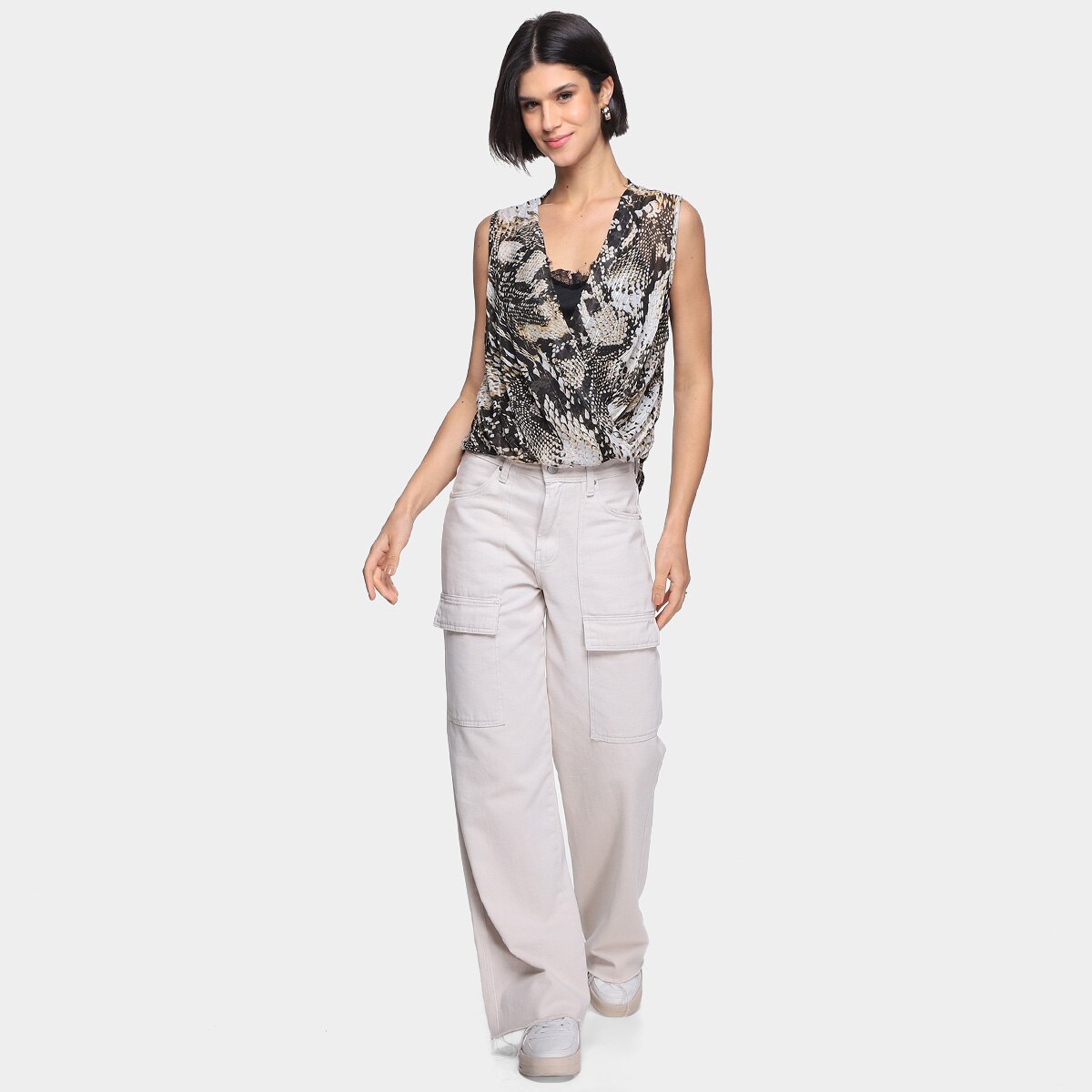 Blusa Eagle Rock Animal Print Snake Feminina - 3