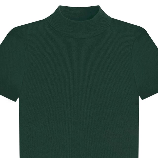 Blusa Ellus Cotton Rib Basic Mc Gola Alta