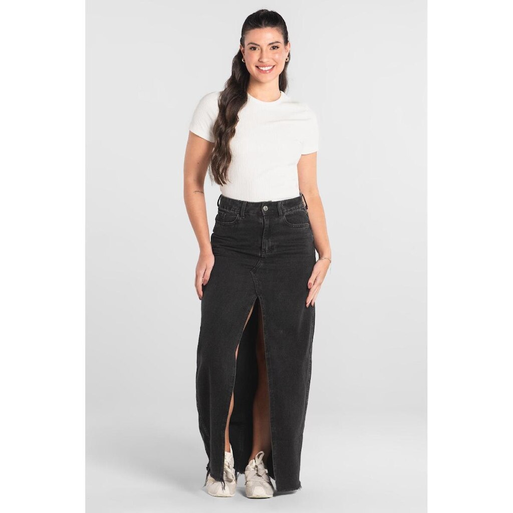 Blusa em Ribana Canelada Just Basic