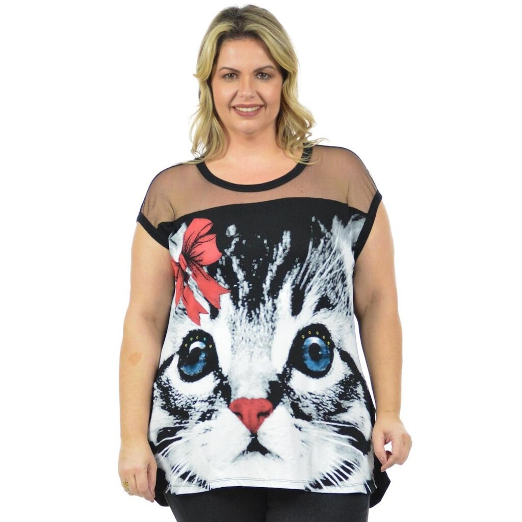 Blusa encantada plus size fenomenal Pink 48