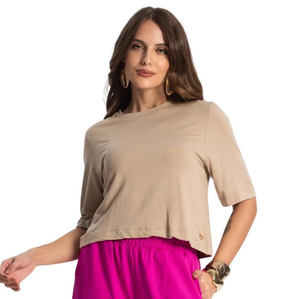 BLUSA ENDLESS MOLECOTTON MANGA CURTA FEMININO