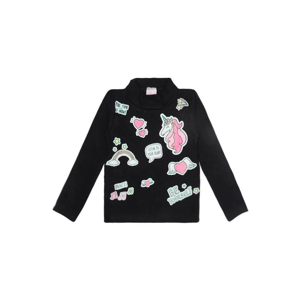 Blusa Estampada de Gola Alta - Patota Toda