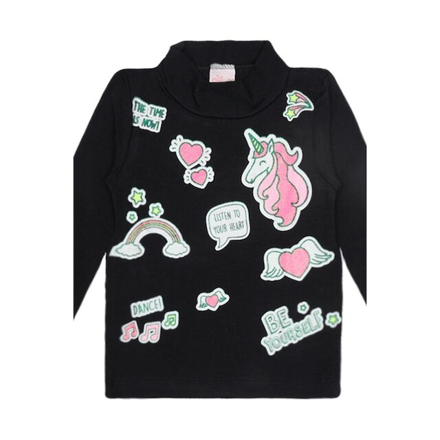 Blusa Estampada de Gola Alta - Patota Toda