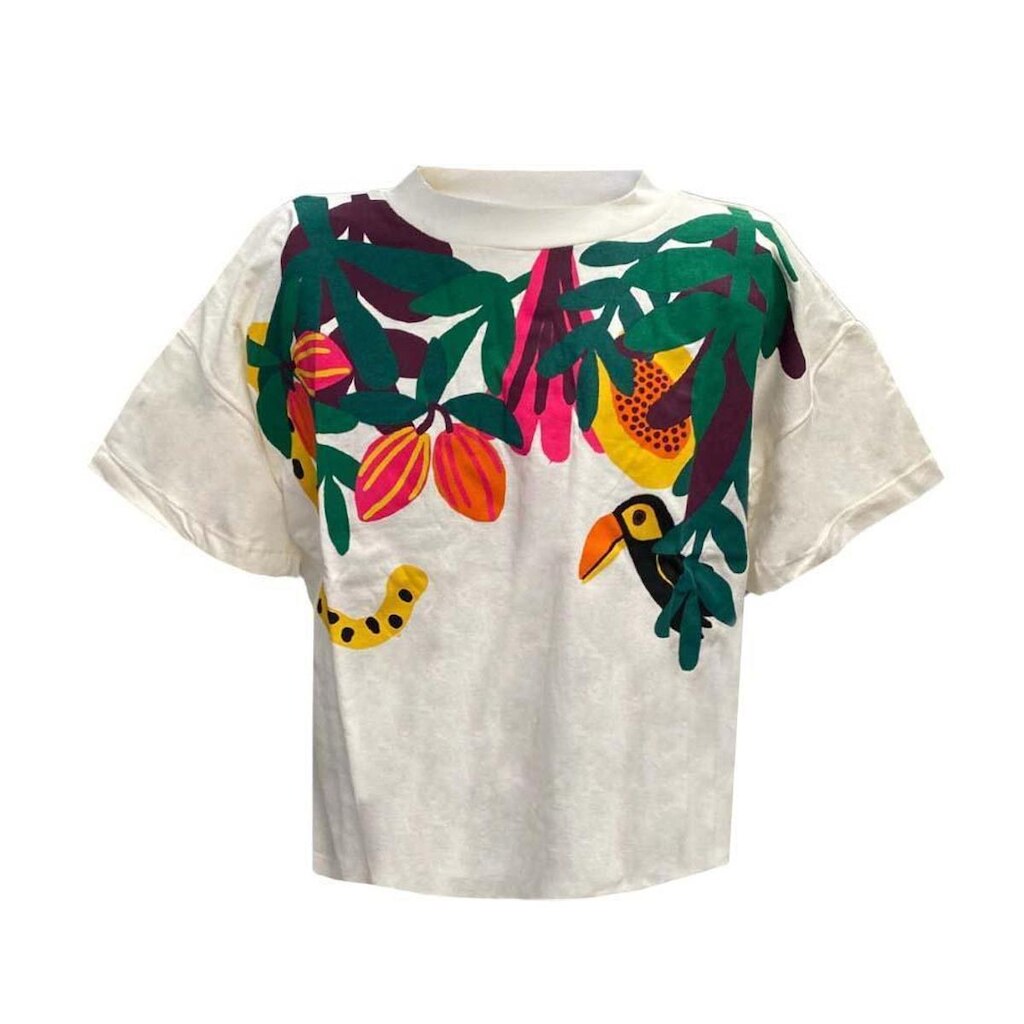 Blusa Fabula Estampa Silk Amazônia