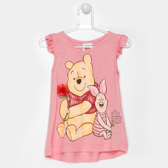 Blusa Fakini Ursinho Puff Infantil - Rosa
