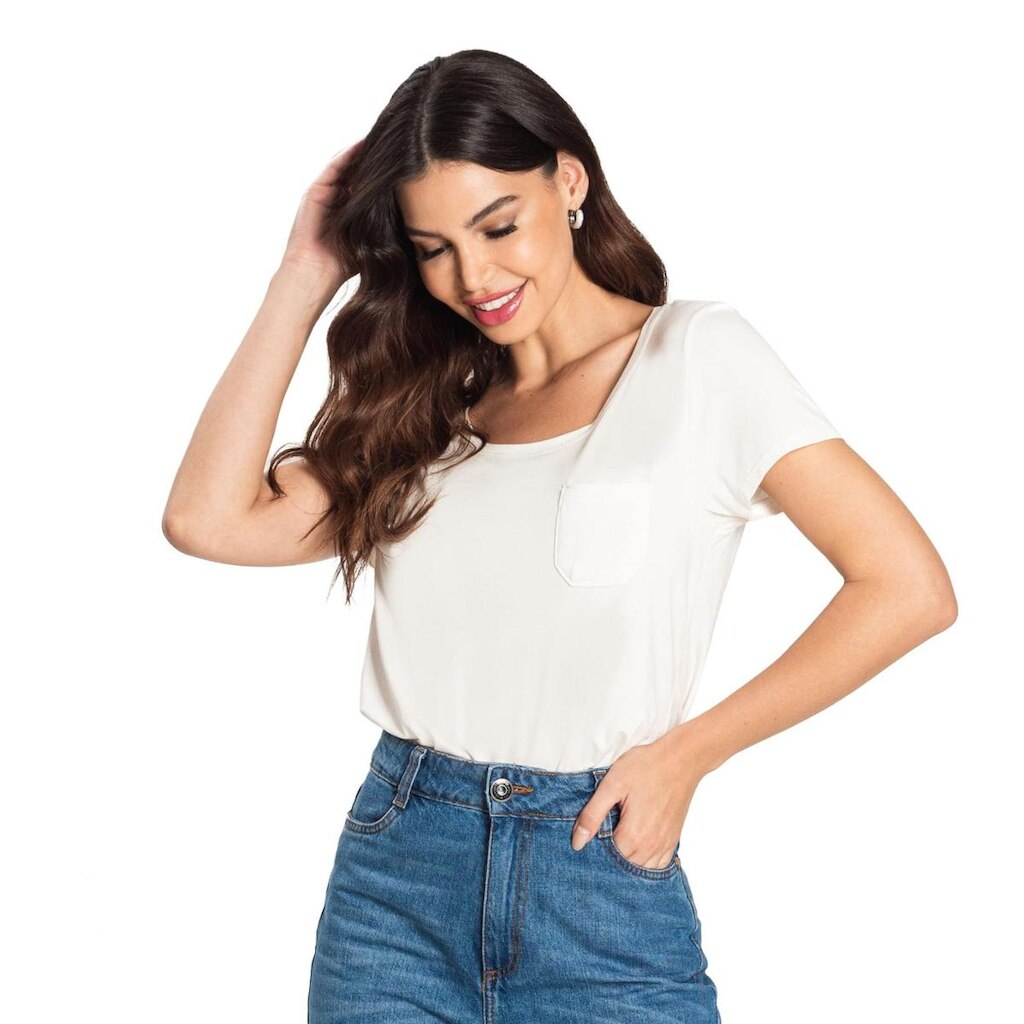 Blusa Feminina Básica Rovitex Bege GG